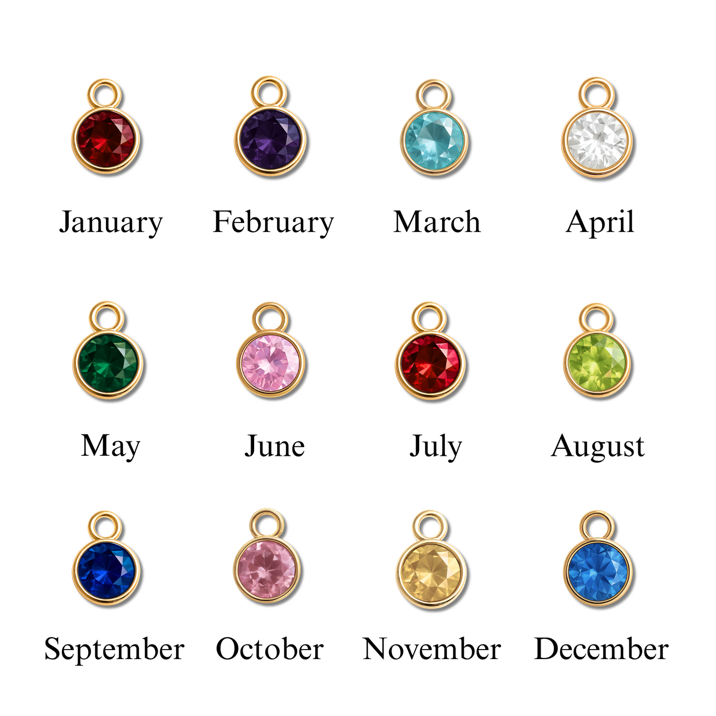 Tag Necklace with Birthstone