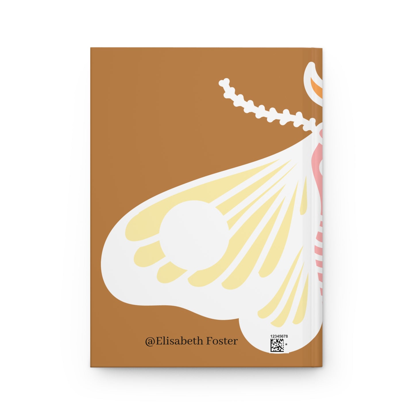 Progress Over Perfection Hardcover Journal | Motivational Floral Butterfly Notebook