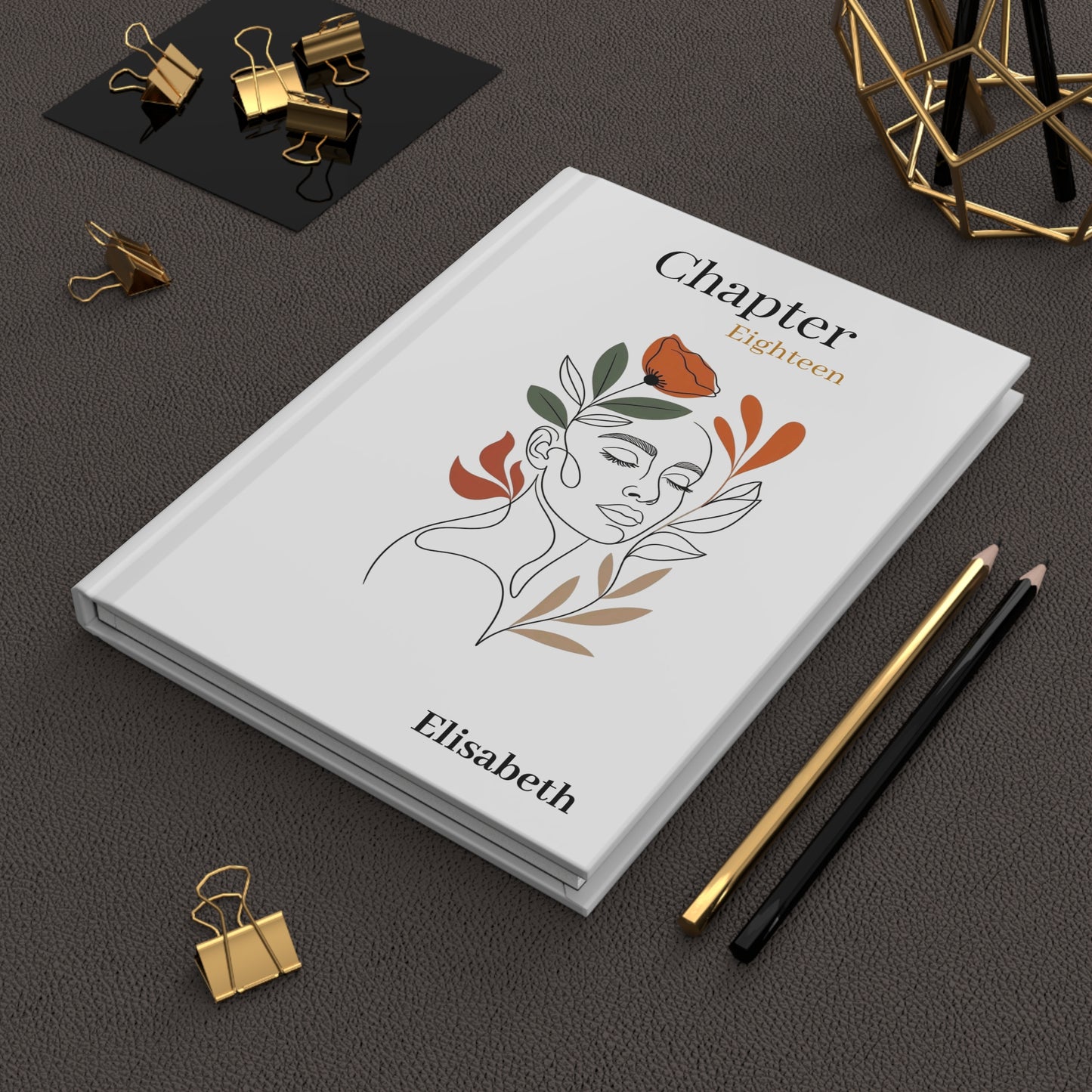 Chapter Eighteen Personalized Name Hardcover Journal, Custom 18th Birthday Notebook