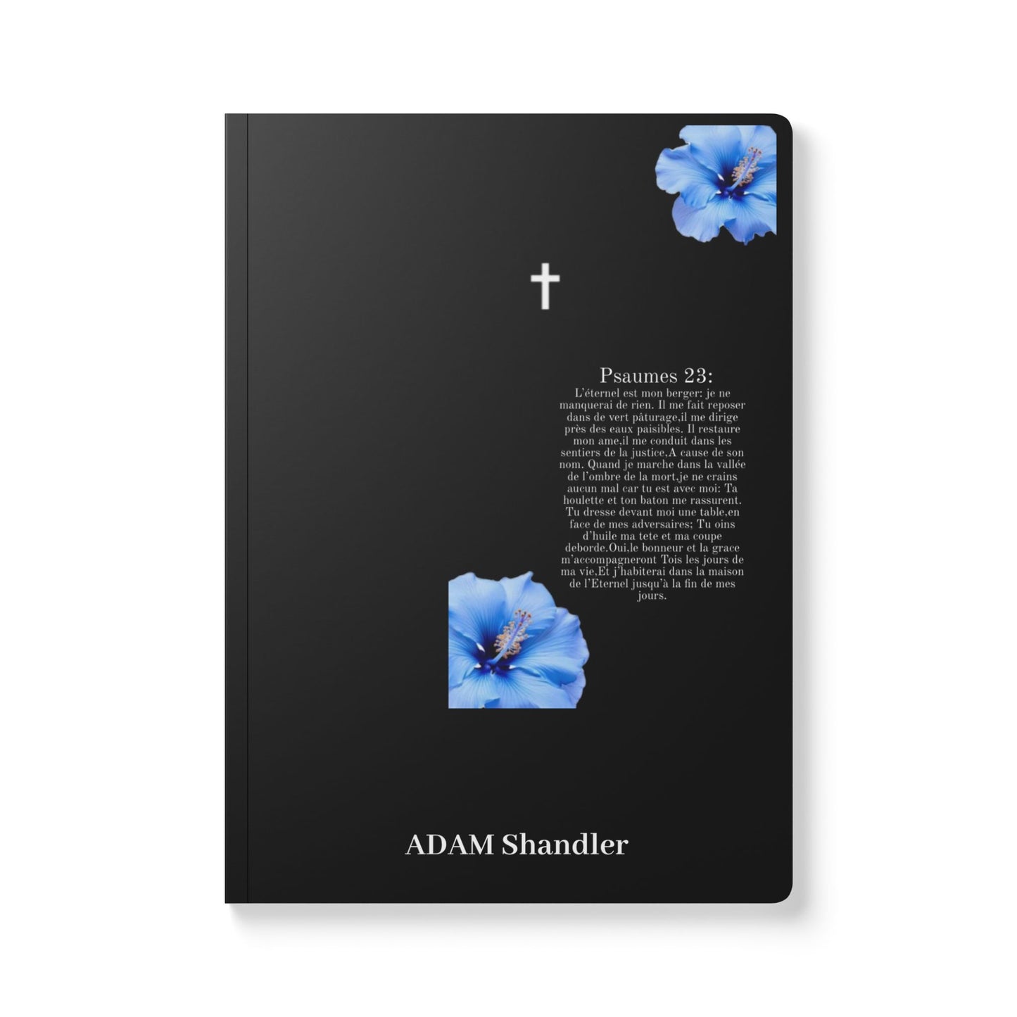 Psalm 23 Personalized Name Journal Softcover Journal | Custom French Text