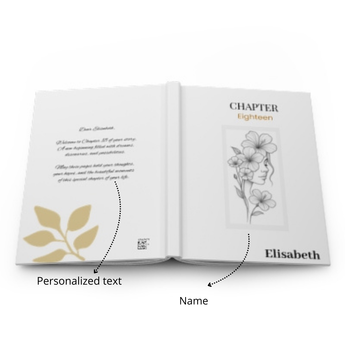 Chapter Eighteen Personalized Name Journal Hardcover