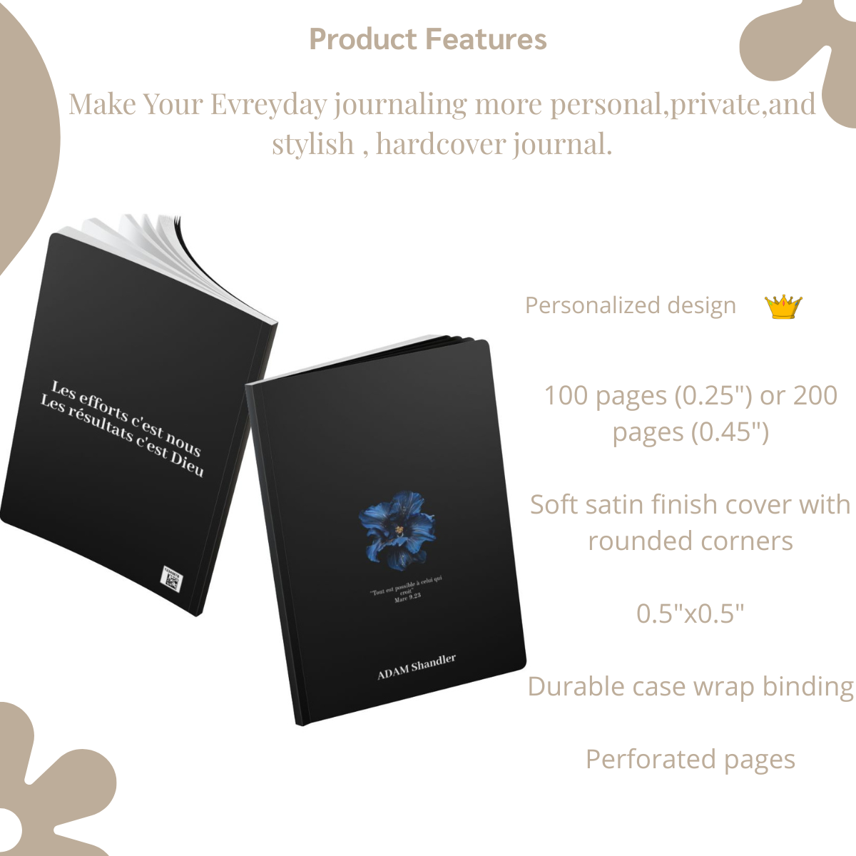 Blue Floral Scripture Journal, Softcover Notebook