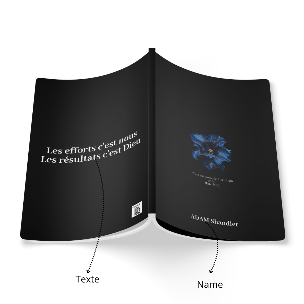 Blue Floral Scripture Journal, Softcover Notebook