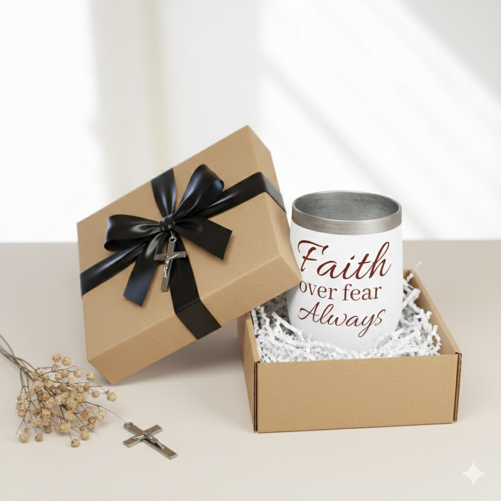 Faith Over Fear Always Wine Tumbler — Chill Stemless Glass