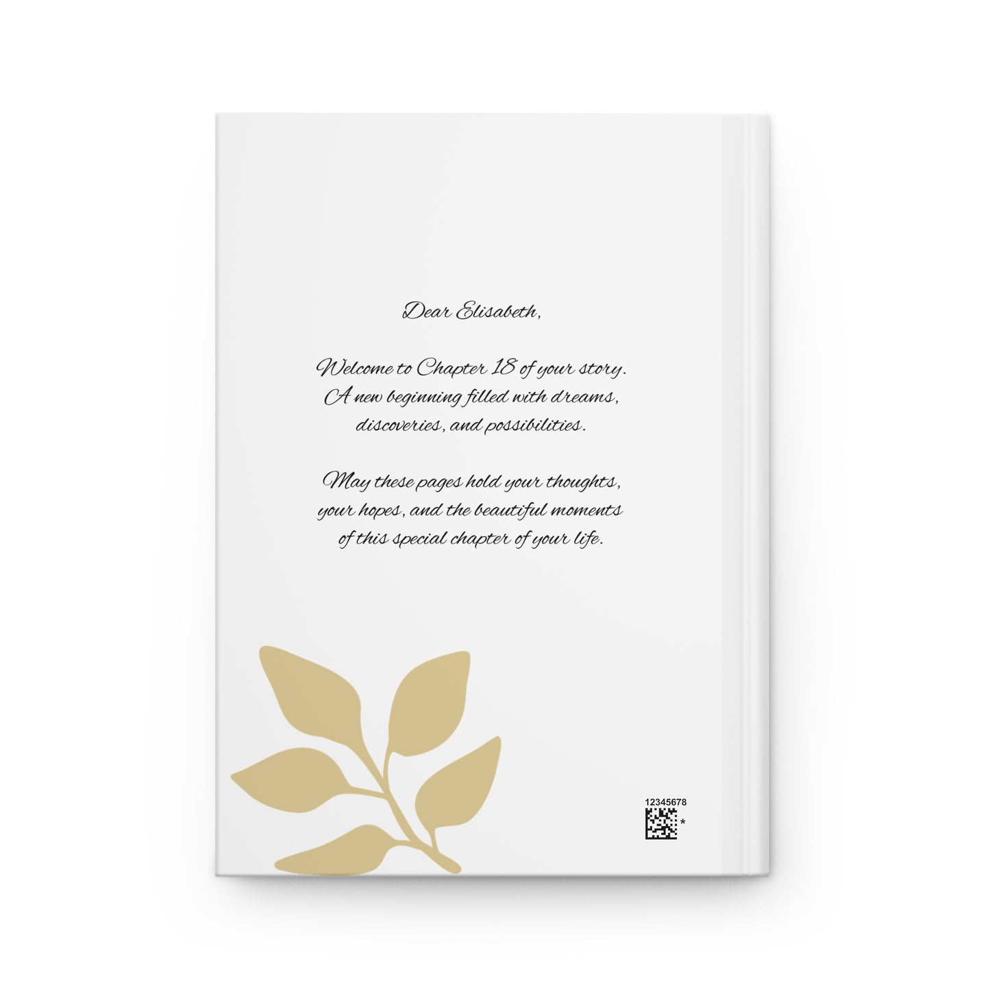 Chapter Eighteen Personalized Name Journal Hardcover