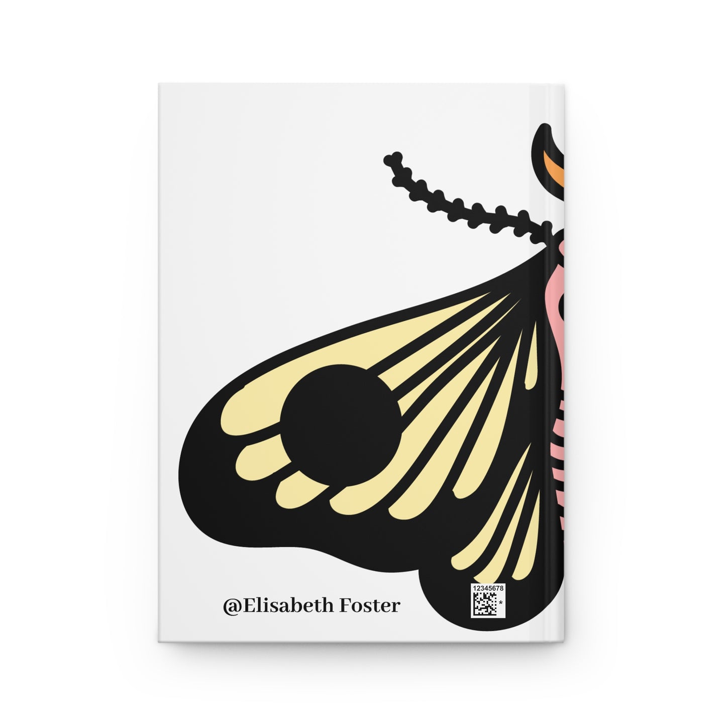 Progress Over Perfection Journal | Butterfly Illustration Hardcover Notebook