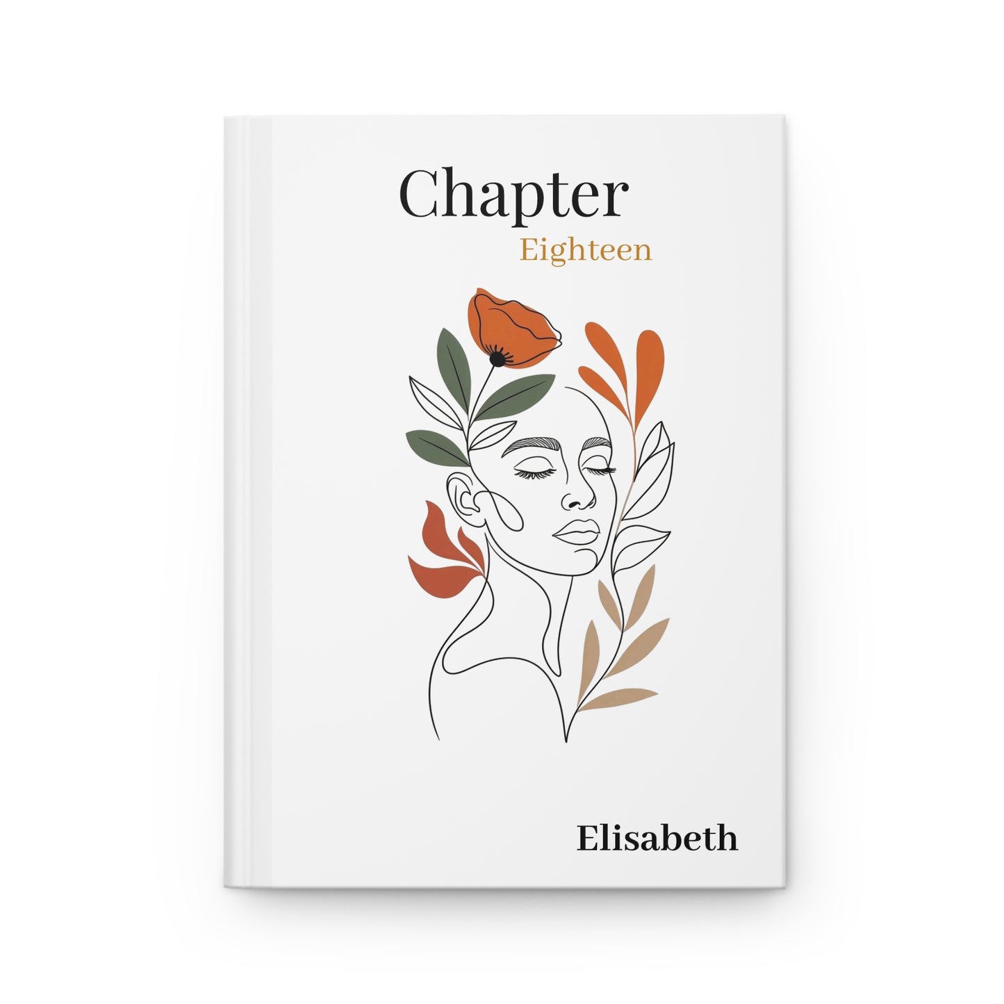 Chapter Eighteen Personalized Name Hardcover Journal, Custom 18th Birthday Notebook